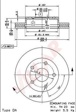 Villar 628.1665 - Bremžu diski autospares.lv