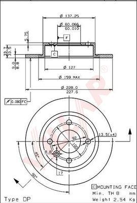 Villar 628.1635 - Bremžu diski autospares.lv