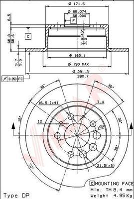 Villar 628.1627 - Bremžu diski autospares.lv