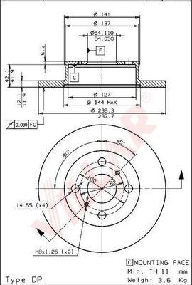 Villar 628.1677 - Bremžu diski autospares.lv