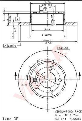 Villar 628.1051 - Bremžu diski www.autospares.lv