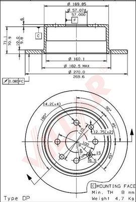 Villar 628.1039 - Bremžu diski www.autospares.lv