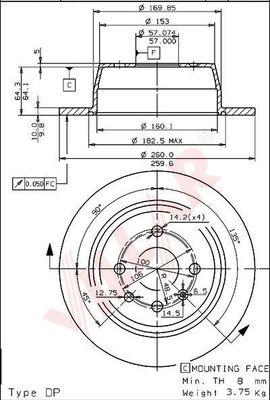 Villar 628.1036 - Bremžu diski autospares.lv