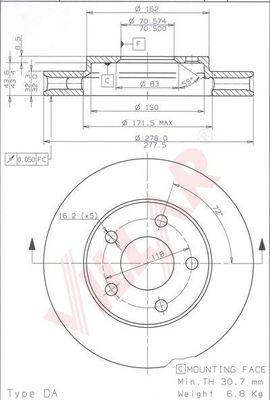 Villar 628.1031 - Тормозной диск www.autospares.lv