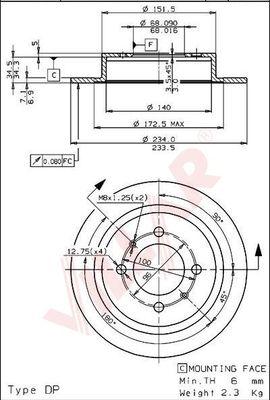 Villar 628.1032 - Bremžu diski autospares.lv