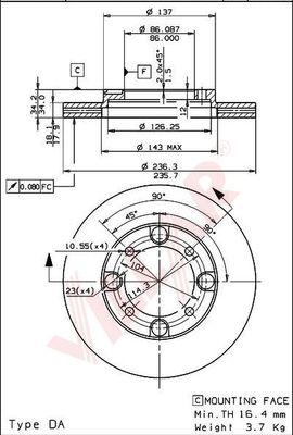 Villar 628.1199 - Bremžu diski www.autospares.lv