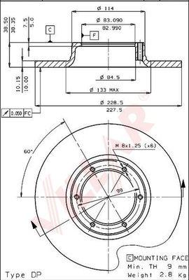 Villar 628.1144 - Brake Disc www.autospares.lv