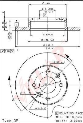 Villar 628.1141 - Bremžu diski autospares.lv