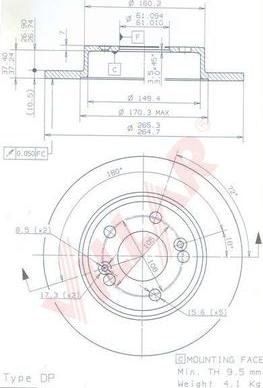 Villar 628.1148 - Тормозной диск www.autospares.lv