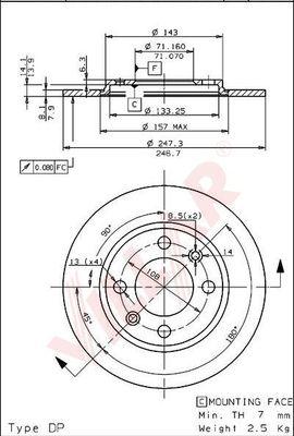 Villar 628.1121 - Bremžu diski autospares.lv