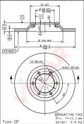 Ashika 60-09-900 - Bremžu diski www.autospares.lv