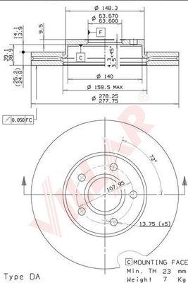 Villar 628.1801 - Тормозной диск www.autospares.lv