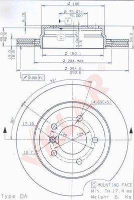 Villar 628.1390 - Тормозной диск www.autospares.lv