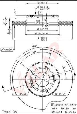 Villar 628.1307 - Bremžu diski autospares.lv