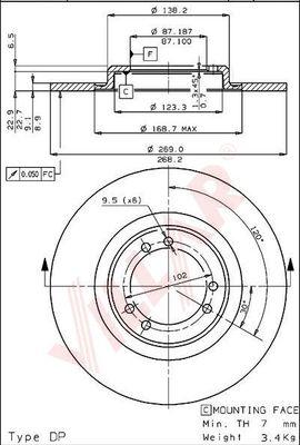 Villar 628.1383 - Тормозной диск www.autospares.lv