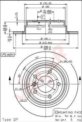 Villar 628.1382 - Bremžu diski autospares.lv