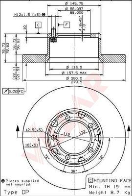 Villar 628.1339 - Bremžu diski autospares.lv