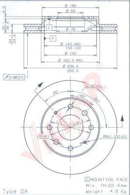 Villar 628.1241 - Тормозной диск www.autospares.lv