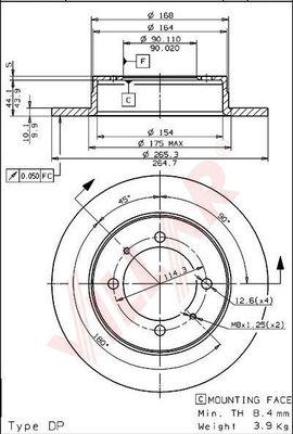 Villar 628.1247 - Bremžu diski autospares.lv