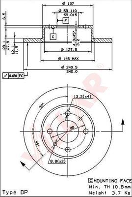 Villar 628.1258 - Bremžu diski autospares.lv