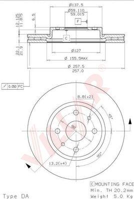 Villar 628.1253 - Brake Disc www.autospares.lv