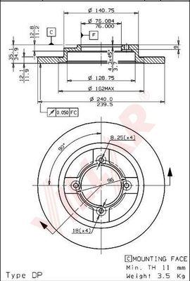 Villar 628.1269 - Тормозной диск www.autospares.lv