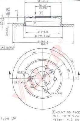 Villar 628.1212 - Тормозной диск www.autospares.lv