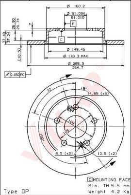 Villar 628.1224 - Тормозной диск www.autospares.lv