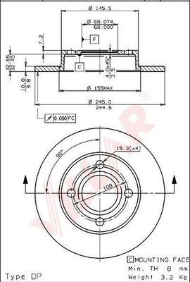 Villar 628.1740 - Bremžu diski www.autospares.lv