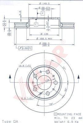 Villar 628.1763 - Bremžu diski www.autospares.lv