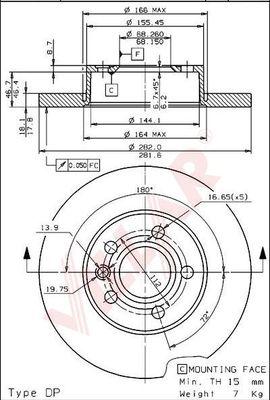 Villar 628.1788 - Тормозной диск www.autospares.lv