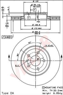 Villar 628.1732 - Bremžu diski autospares.lv