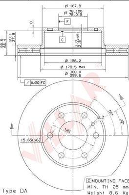 Villar 628.2047 - Bremžu diski autospares.lv