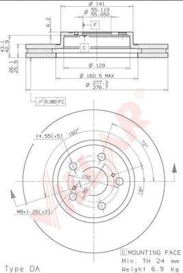 Villar 628.2017 - Тормозной диск www.autospares.lv