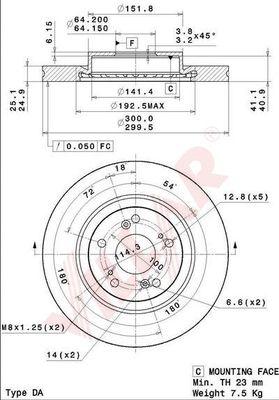 Villar 628.2087 - Bremžu diski www.autospares.lv