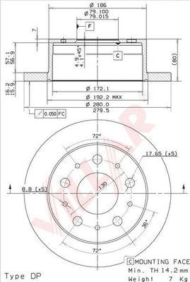 Villar 628.2038 - Тормозной диск www.autospares.lv