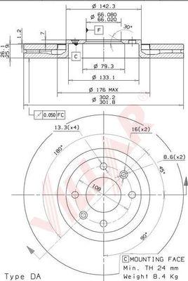 Villar 628.2023 - Тормозной диск www.autospares.lv