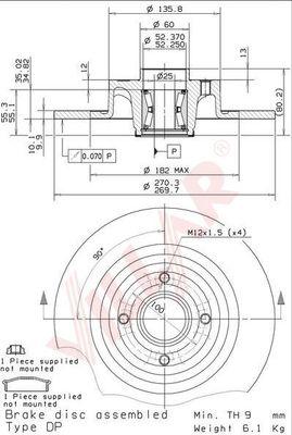 Villar 628.2142 - Bremžu diski autospares.lv