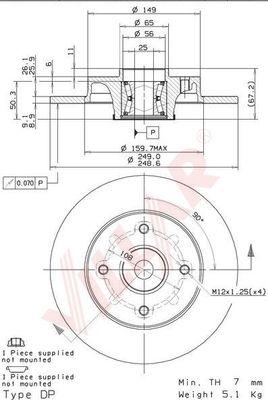 Villar 628.2135 - Тормозной диск www.autospares.lv