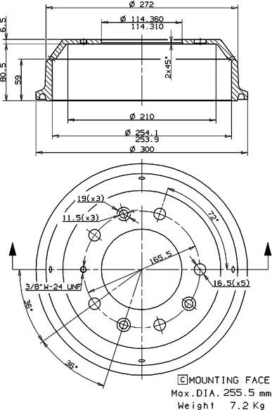 Villar 627.0262 - Bremžu trumulis autospares.lv