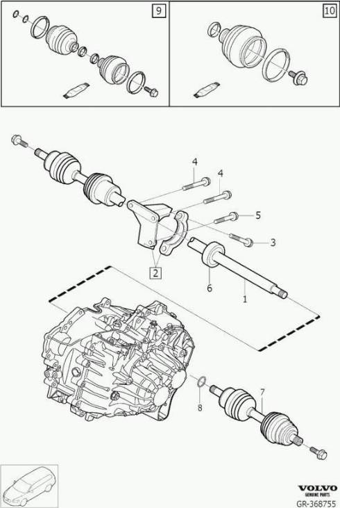 Volvo 31256019 - Пыльник, приводной вал www.autospares.lv