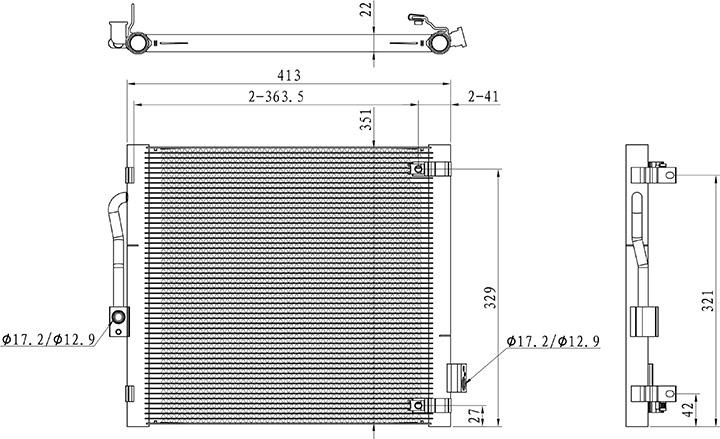 Waeco 8880400619 - Kondensators, Gaisa kond. sistēma www.autospares.lv