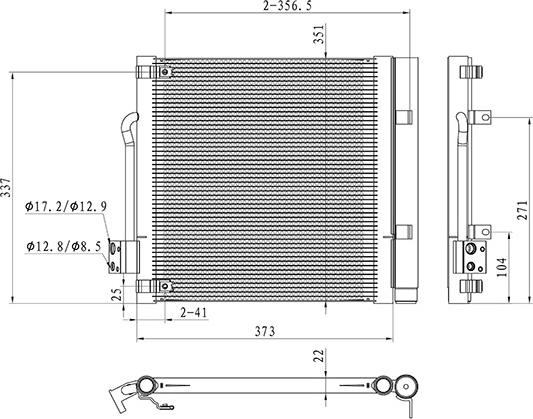 Waeco 8880400620 - Kondensators, Gaisa kond. sistēma www.autospares.lv