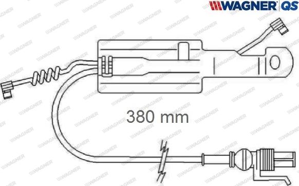 Wagner 587068W - Indikators, Bremžu uzliku nodilums www.autospares.lv