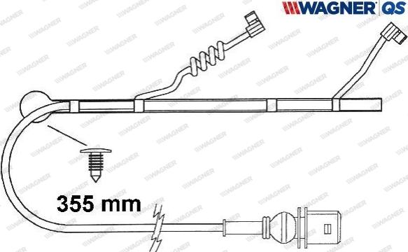 Wagner 587032W - Indikators, Bremžu uzliku nodilums www.autospares.lv