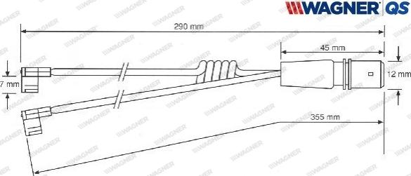 Wagner 587026W - Indikators, Bremžu uzliku nodilums www.autospares.lv