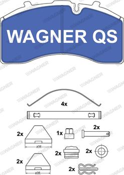 Wagner 2915804950 - Bremžu uzliku kompl., Disku bremzes www.autospares.lv