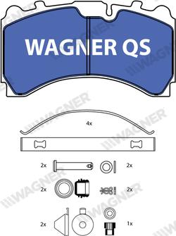 Wagner 2924404950 - Bremžu uzliku kompl., Disku bremzes www.autospares.lv