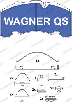 Wagner 2926404950 - Bremžu uzliku kompl., Disku bremzes www.autospares.lv