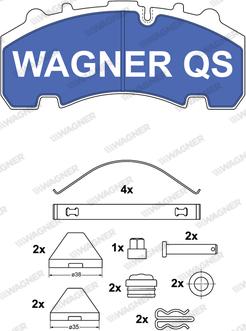 Wagner 2926304950 - Bremžu uzliku kompl., Disku bremzes www.autospares.lv